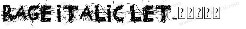 Rage Italic LET字体转换